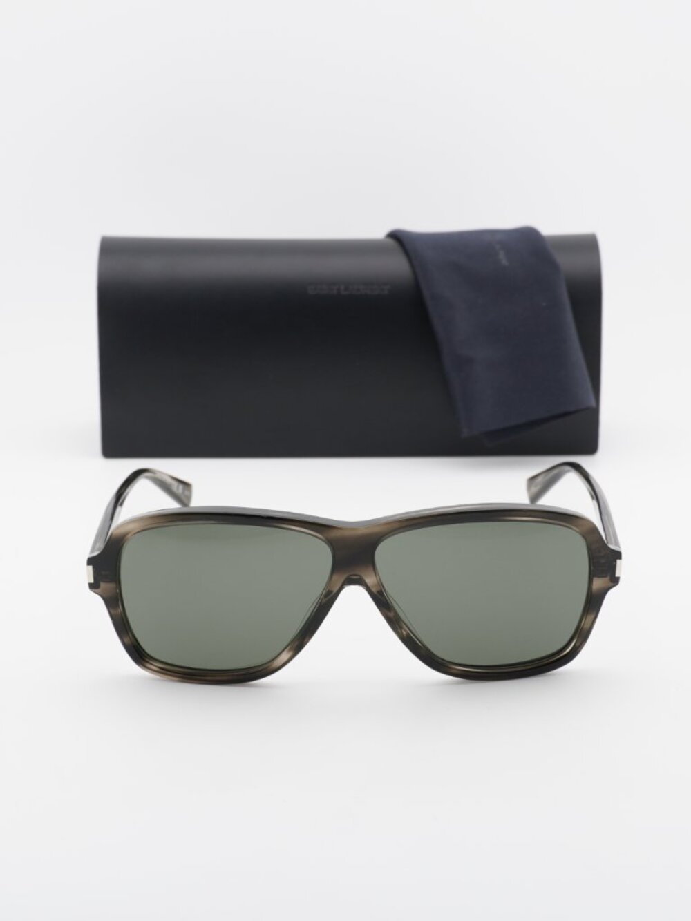 Saint Laurent SL609 CAROLYN 004 Aviator Sunglasses - Havana/Grey - Picture 2 of 11